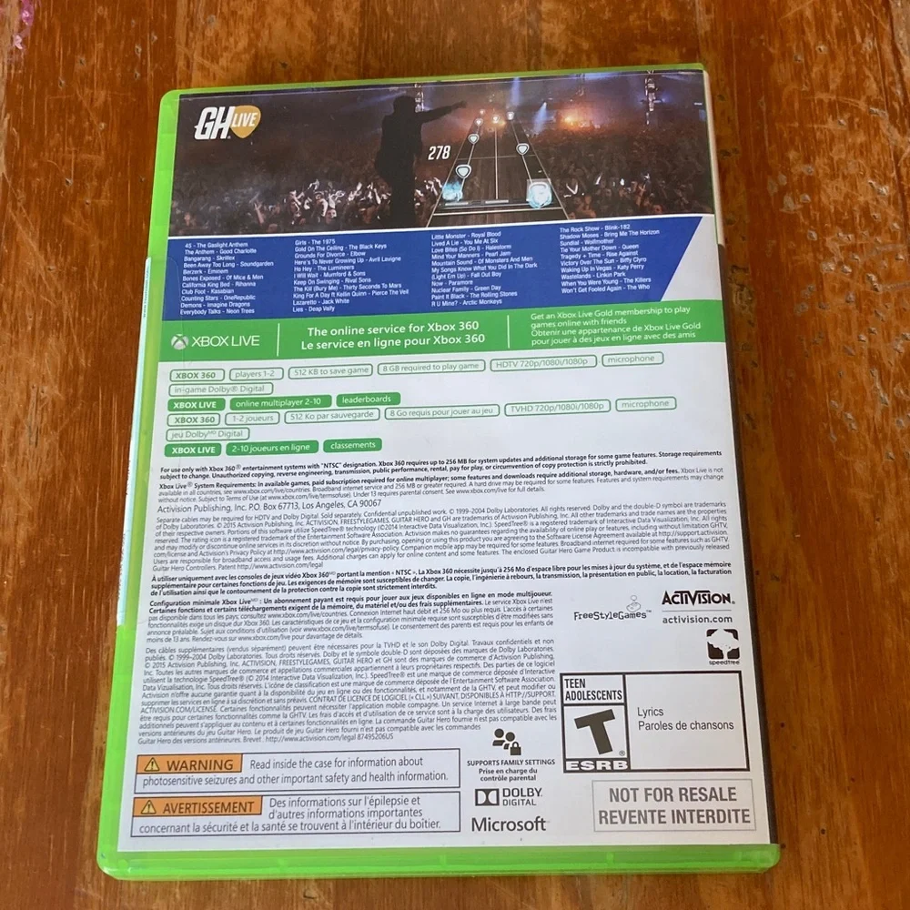 NWT Guitar Hero Live for Xbox 360